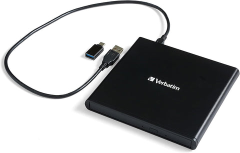 Verbatim 98938 External Slimline USB 2.0 Mobile CD/DVD Writer - Black