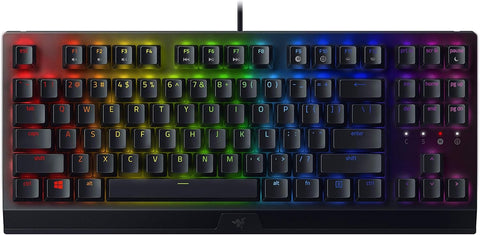 Razer BlackWidow V3 Tenkeyless (Green Switch) - Compact Mechanical Gaming Keyboard (Clicky Mechanical Switches, Compact Form Factor, Fully Programmable Keys) UK Layout | Black