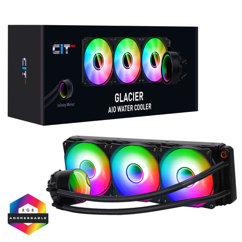 CIT Pro Glacier Watercooler 360mm Black ARGB Infinity