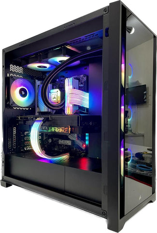 5000X BLACK RGB GAMING PC (READY TO GO, NEW)