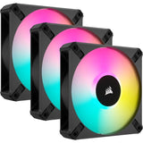 Corsair iCUE AF120 RGB ELITE 120mm PWM Fan Kit, Triple Pack in Black