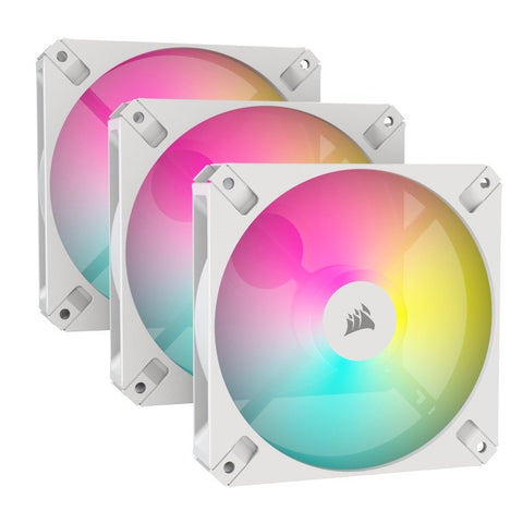 CORSAIR iCUE AR120 Digital RGB 120mm PWM Fan Triple Pack - White