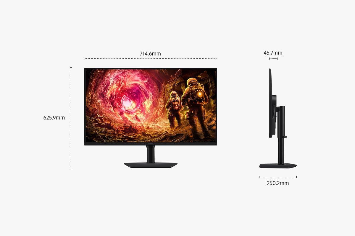 Samsung Odyssey Gaming LS32FG502EUXXU 32" QHD 1ms 180Hz IPS Gaming Monitor - 2560x1440, HDMI, Displayport, Height Adjust, Gsync Compatible