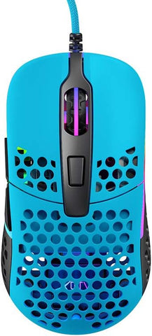 Xtrfy M42 RGB, Ultra-Light Wired Gaming Mouse, Cutting-Edge Pixart 3389 Sensor, Modular Casing (2 Sizes incl.) Adjustable RGB Lighting, Miami Blue Edition