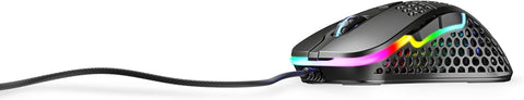 Xtrfy M4 RGB Ultra-Light Gaming Mouse, Unique Right-Handed Design, Pixart 3389 Sensor, EZcord® - Black