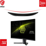 MSI MAG 27C6F 27 Inch FHD Curved Gaming Monitor - 1500R 1920 x 1080 Rapid VA Panel, 180 Hz / 0.5ms (GtG, Min.), Adaptive-Sync - DP 1.2a, HDMI CEC
