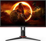 AOC Gaming Q27G2S - 27 Inch QHD Monitor, 165Hz, 1ms MPRT, IPS, FreeSync, Gsync Compatible, Height Adjust, Game Modes (2560x1440 @ 165Hz, 370 cd/m², HDMI 2.0 x 2, DisplayPort 1.4x1)Black-Red