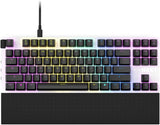 NZXT Function TKL Mechanical PC Gaming Keyboard - Illuminated - Linear RGB Switches - MX Compatible Switches - Hot Swap - Durable Aluminum Top Plate - Gaming Keyboard UK | EN (QWERTY) White
