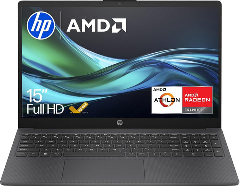 HP 15.6” Laptop | AMD Athlon Silver 7120U Processor | 8GB RAM | 128GB SSD | AMD Radeon Graphics | FHD Display | 11.25 hrs battery | Microsoft 365 Personal 12 months included | Windows 11 | 15-fc0008sa