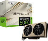 MSI GeForce RTX 5060 8G INSPIRE 2X OC Graphics Card - 8GB GDDR7 (28Gbps/128-bit), PCIe 5.0 - HDMI 2.1b, 3 x DisplayPort 2.1b