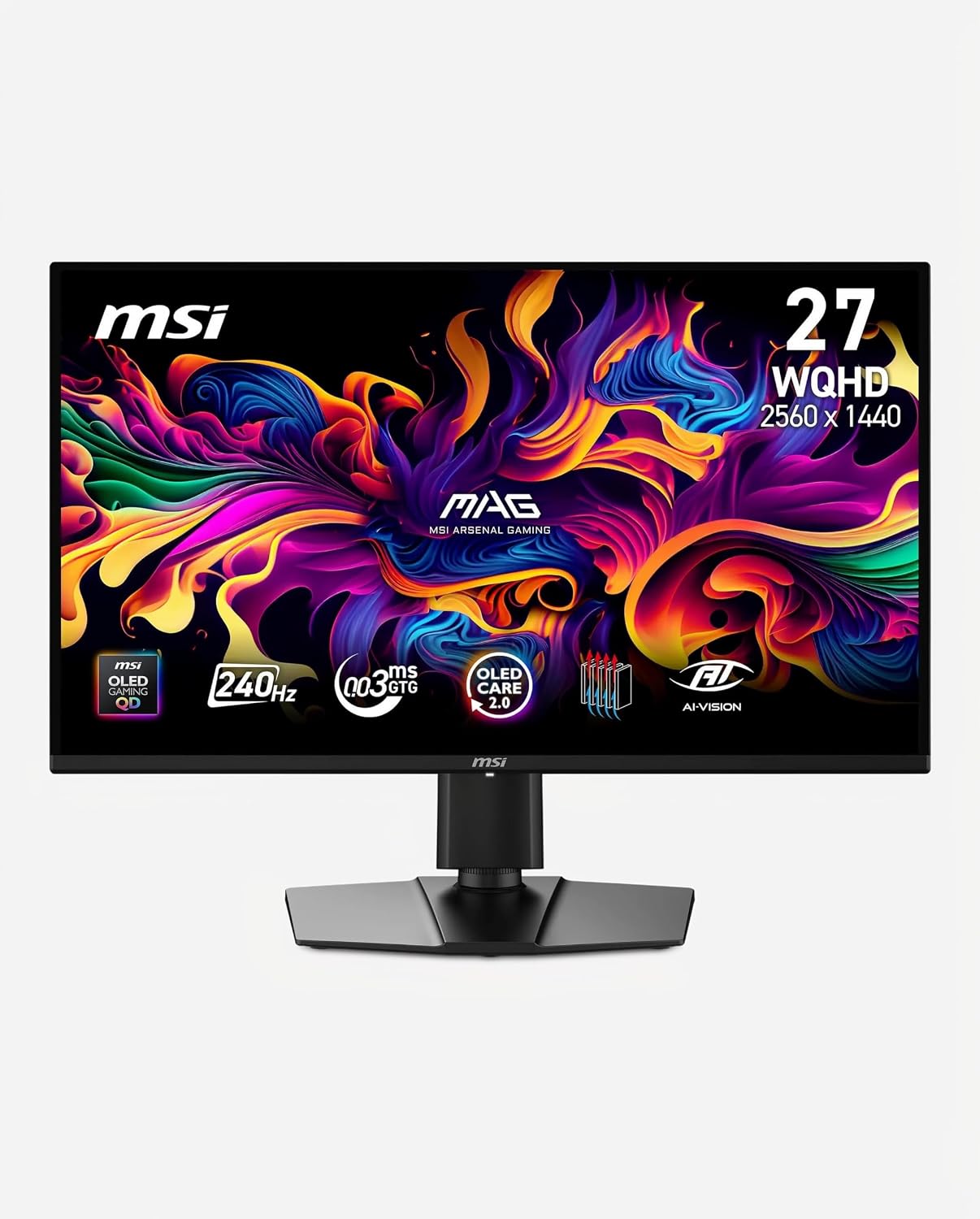 MSI MAG X24 274QP 27 inch WQHD 240Hz QD-OLED Gaming Monitor, 9S6-3CFA9T-003