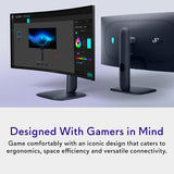 Alienware 34 Gaming Monitor - AW3425DW, WQHD (3440x1440), 21:9 1800R Curved, 240Hz, QD OLED, 0.03ms, NVIDIA G-SYNC Compatible, AMD FreeSync Premium Pro, HDR True Black 400, USB-C, 3 Year Warranty
