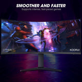 Koorui 34E6uC 34" 165Hz Refresh Rate - G SYnc Compatible 1Ms Response QWHD Gaming Monitor