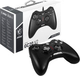 MSI FORCE GC20 V2 Wired PC Gamepad Controller - Interchangeable D-Pad Covers, Dual Vibration Motors, USB 2.0 - Wired