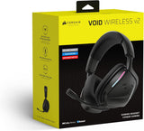Corsair VOID v2 Wireless Gaming Headset with Bluetooth for PC, PS5, PS4, Switch, Mobile – Dolby Atmos, 70 Hr Battery, Dual Wireless, Lightweight, Fast Charging – Carbon