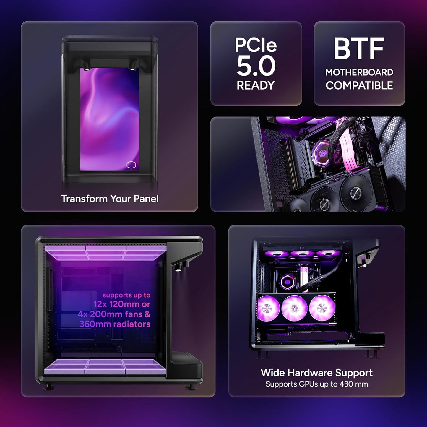 Cooler Master MasterFrame 360 STAGE LCD Full Tower