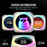 Corsair iCUE ELITE CPU Cooler LCD Display Upgrade Kit - Custom IPS LCD Screen, 24-Bit Colour Depth, 16.7 Million Colours, 24 RGB LED Ring, iCUE Software Compatible - Ice
