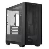 Asus A21 Gaming Case w/ Glass Window, Micro ATX, Mesh Front, 380mm GPU & 360mm Radiator Support, Asus BTF Compatible, Black