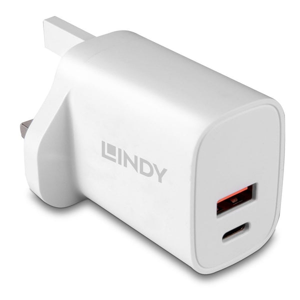 LINDY 73416 Power Adapter, USB, 24 pin USB-C, 20W, Fast Charge, Power ...