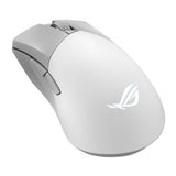 Asus ROG Gladius III Wireless/Bluetooth/USB Aimpoint Gaming Mouse, 36000 DPI, Swappable Switches, 0 Click Latency, RGB, Mouse Grip Tape, White