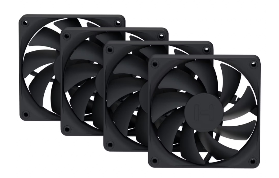 HYTE FA12 120mm PWM Fan 4 Pack - Black
