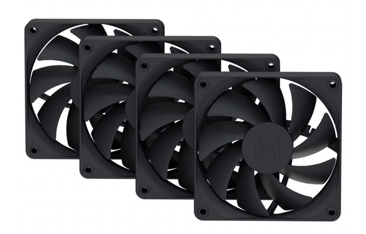 HYTE FA12 120mm PWM Fan 4 Pack - Black