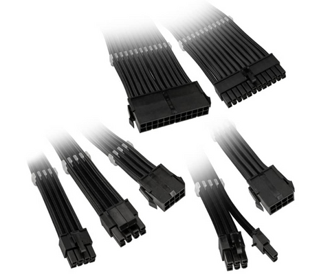 Kolink Core Adept Braided Cable Extension Kit - Jet Black
