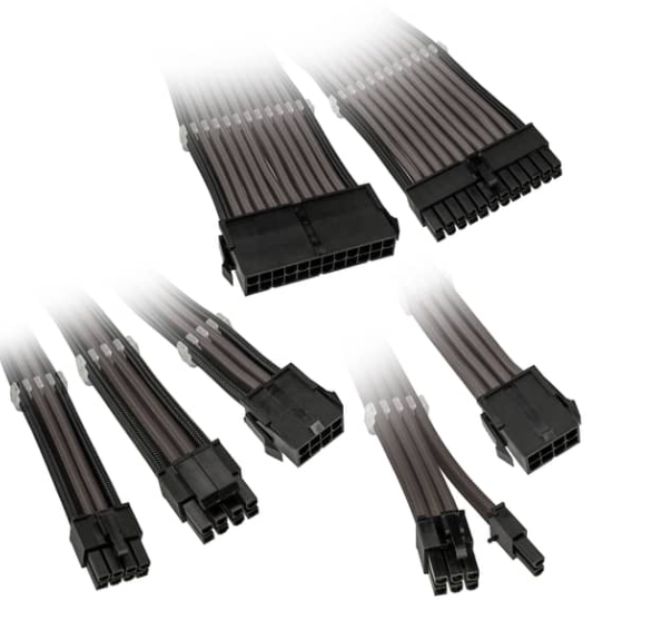 Kolink Core Adept Braided Cable Extension Kit - Gunmetal Grey