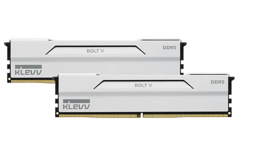 KLEVV BOLT V EXPO 32GB (2x16GB) 6000MHz C30 DDR5 Dual Channel Kit - White