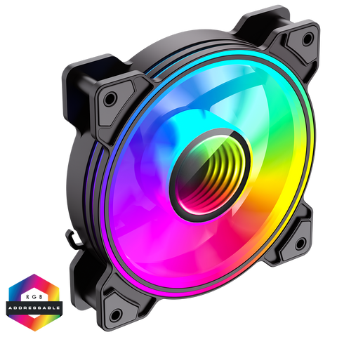 GameMax Infinity 120mm ARGB Dual-Ring Black Fan