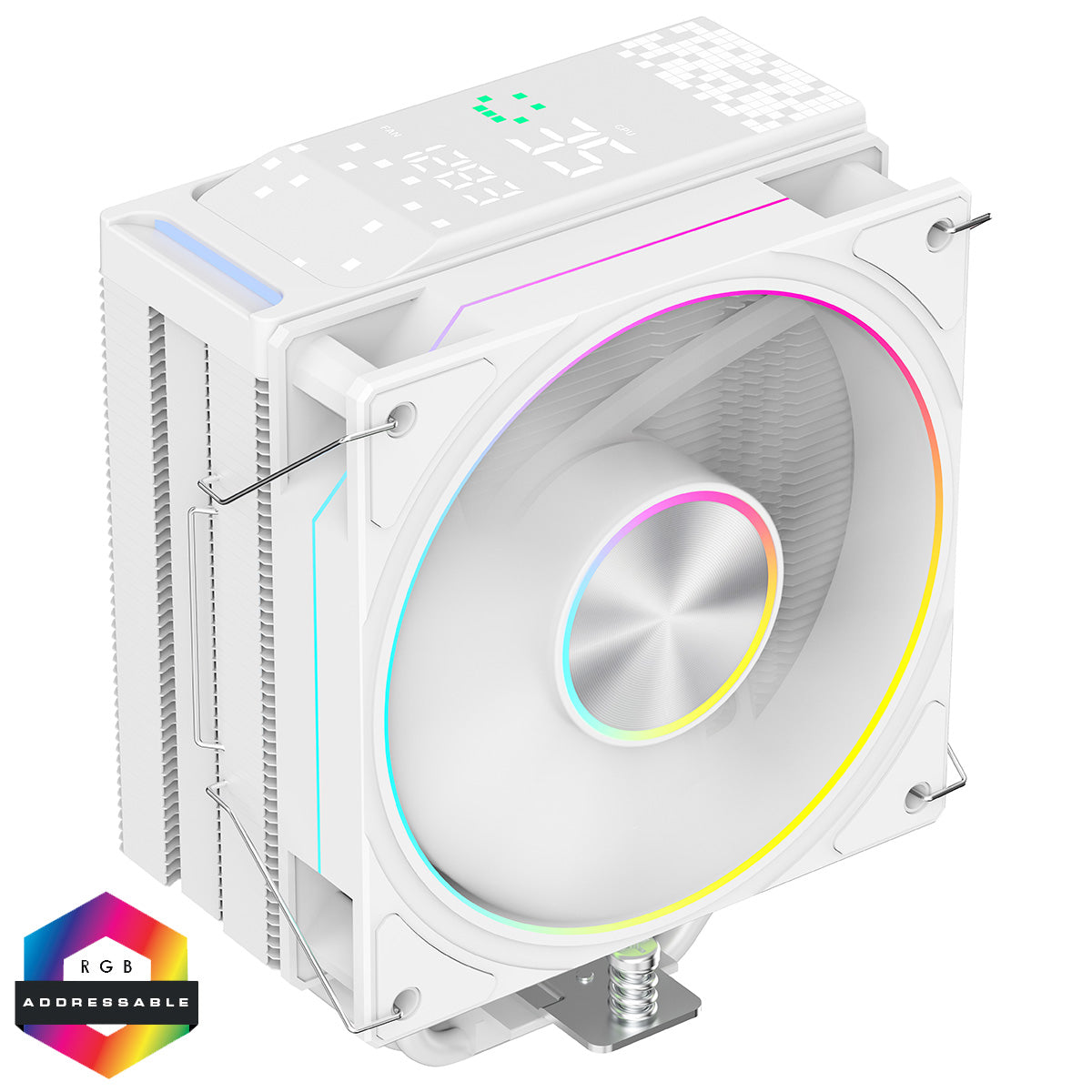 Powercool Typhoon White ARGB CPU Cooler With Display TDP 240W ...