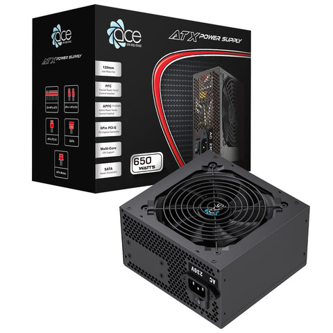CIT 650w ATX PSU With 120mm Fan and Flat Black Cables