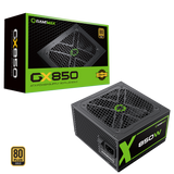 GameMax GX850W Modular 80 Plus Gold Black Power Supply with 120mm FDB Fan