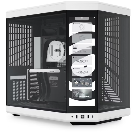 Hyte Y70 Touch Dual Chamber White Mid Tower PC Case