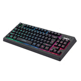 Marvo Scorpion K607 Gaming Keyboard, Multimedia, USB 2.0, Full Anti-ghosting, Ergonomic Compact Design with TKL Layout, 3 Colour LED backlit with Adjustable Brightness, Black