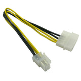 LP4 Molex Male to ATX 4 pin Male Auxiliary Power Adapter Cable