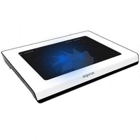 Approx (APPNBC06W) Laptop Cooler, up to 15.6", USB, Fan, White, Ergonomic, LED, Retail
