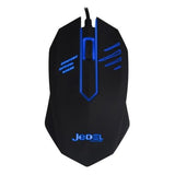 Jedel (M20) Wired Optical LED Gaming Mouse, 2000 DPI, USB, Black, Blue LED