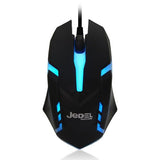 Jedel (M66) Wired Optical LED Gaming Mouse, 1000 DPI, USB, Black, 7 Colour LED Modes