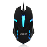 Jedel (M66) Wired Optical LED Gaming Mouse, 1000 DPI, USB, Black, 7 Colour LED Modes