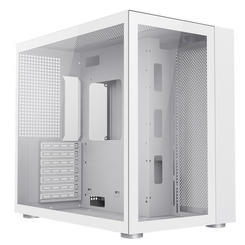 Infinity Mid-Tower ATX PC White Gaming Case With Tempered Glass Side Panel