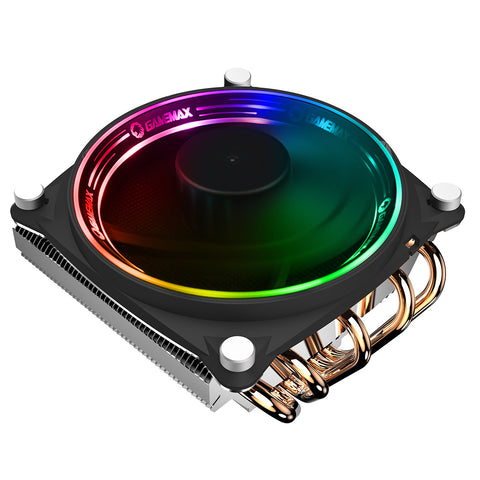 GameMax Gamma 300 Rainbow ARGB CPU Cooler Aura Sync 3 Pin