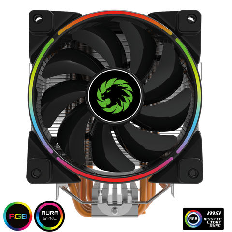 GameMax Gamma 500 Rainbow ARGB CPU Cooler Aura Sync
