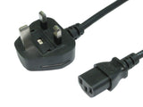 IEC Kettle Lead 2m Power Cord Cable PC Mains - Lightning Computers