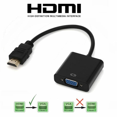 HDMI INPUT to VGA OUTPUT - HDMI to VGA Converter Adapter for PC DVD TV Monitor