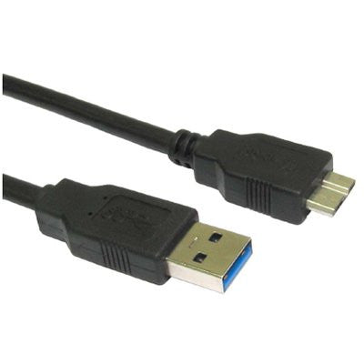 SuperSpeed USB 3.0 Type A to Micro-B Cable in Black 1 Metre - Lightning Computers