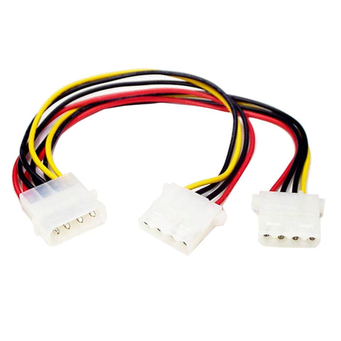 LP4 to 2x LP4 Power Y Splitter Cable M/F - Lightning Computers